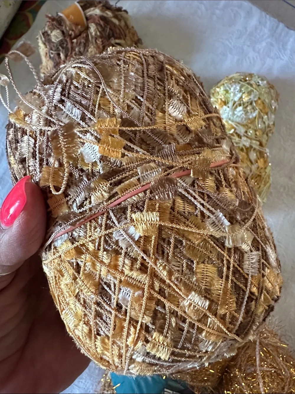 Yarn Bundle Gold Decorative Party Yarn Multipack